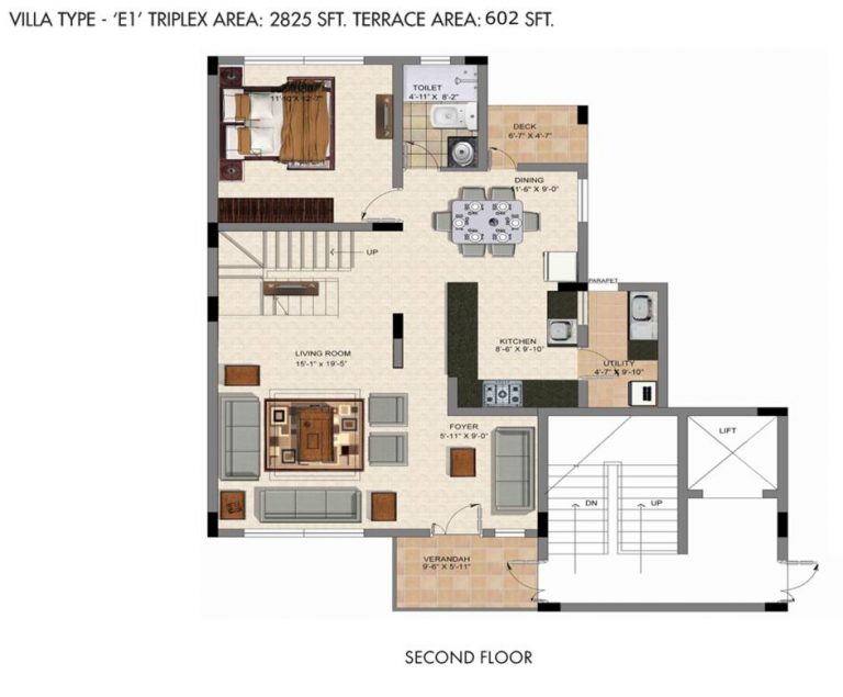 4 BHK – E1 – 2825 – 2nd – Valmark CityVille