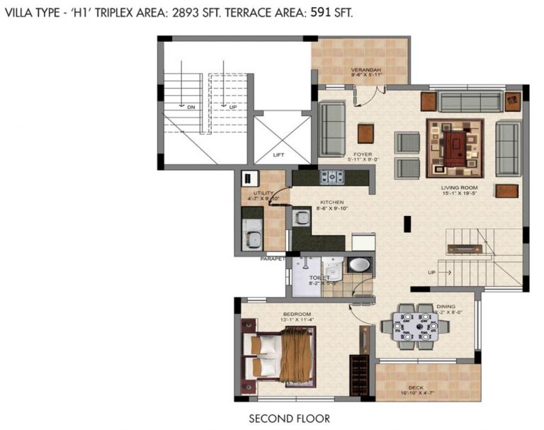 4 BHK – H1 – 2893 – 2nd – Valmark CityVille