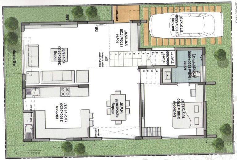 30×45 – Ground Floor – RBD Stillwaters Villas