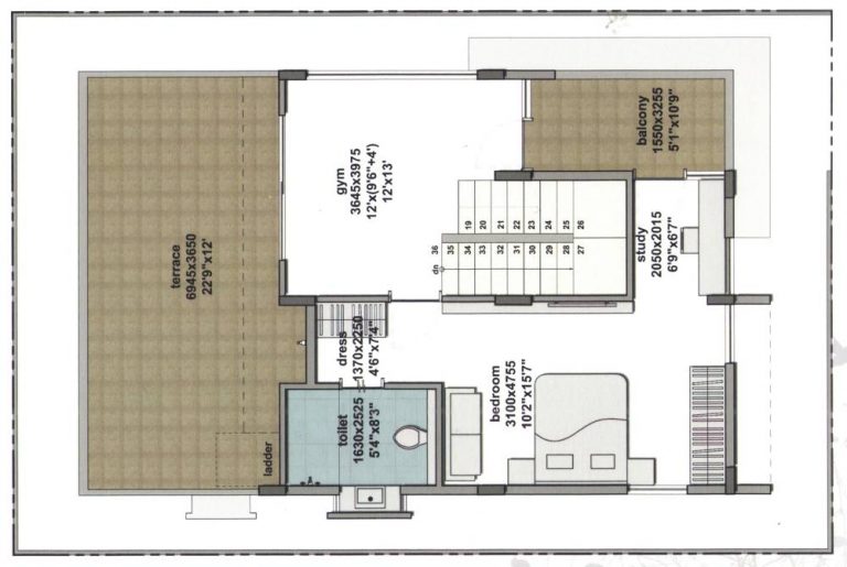 30×45 – Second Floor – RBD Stillwaters Villas
