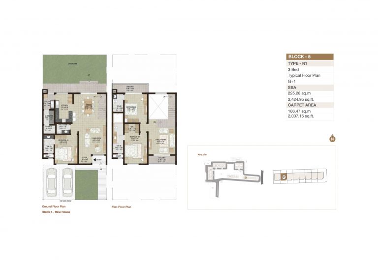Sobha HRC Pristine – Floor Plan Row House