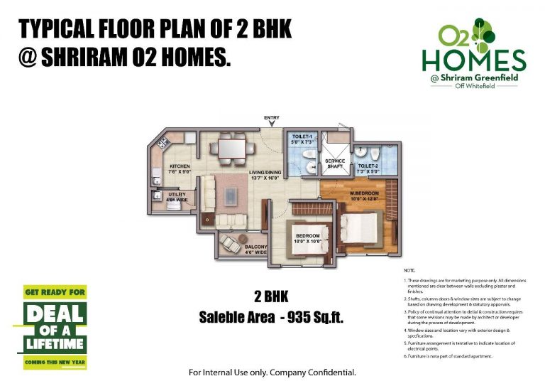 2 BHK – Shriram Greenfield O2 Homes