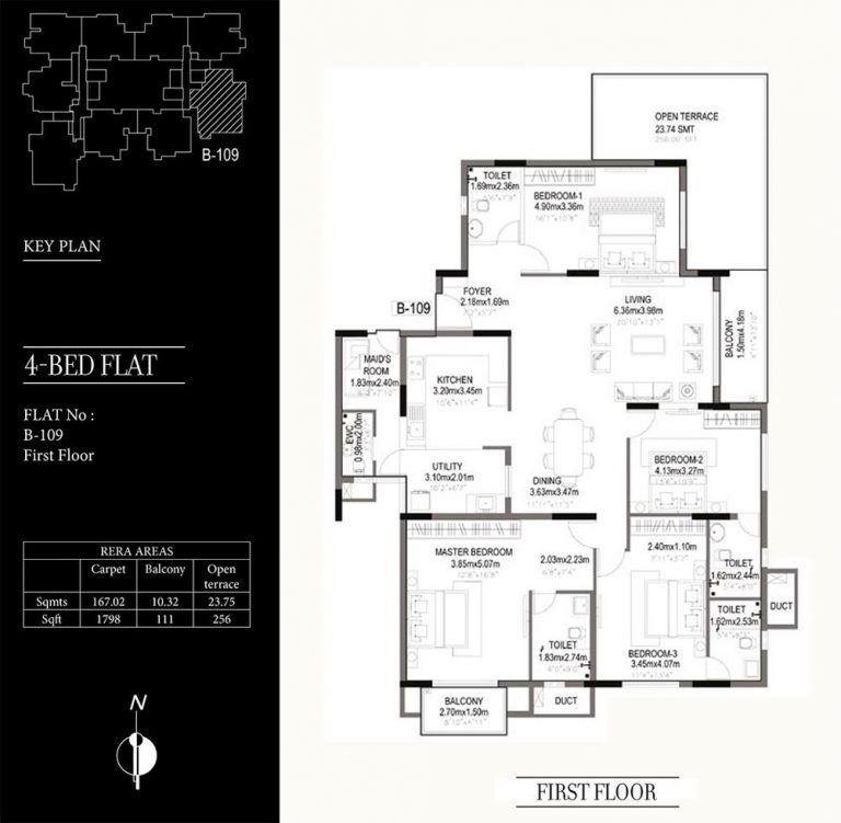 4 BHK – 2165 – Kolte Patil 24K Grazio Floor Plans