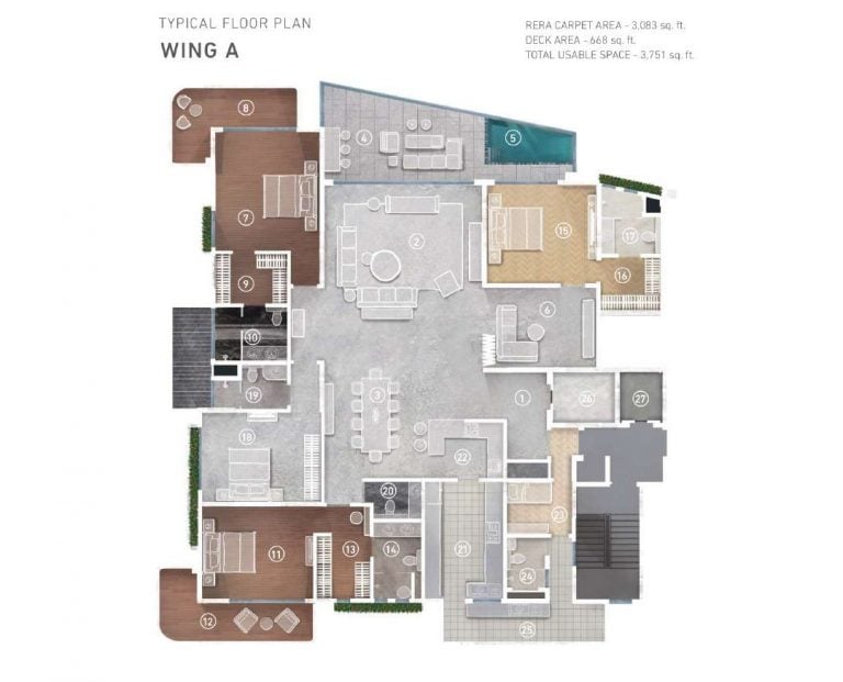 4 BHK Wing A – 3751 – MAIA Pelican Grove