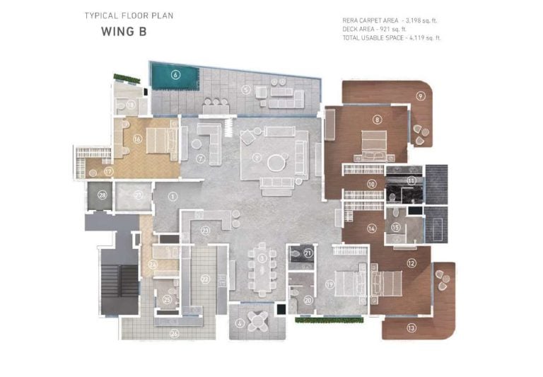 4 BHK Wing B – 4119 – MAIA Pelican Grove