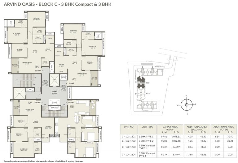 Block-C-2-3-BHK – Arvind Oasis