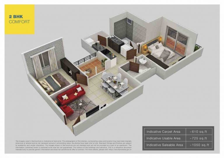 Provident Northern Destiny 2 BHK Comfort Plan