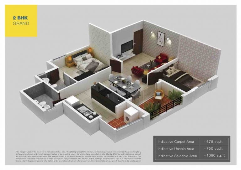 Provident Northern Destiny 2 BHK Grand Plan