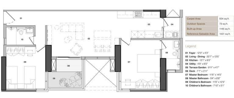 2 BHK – U10-V1y – Total Environment In That Quiet Earth Hennur Road