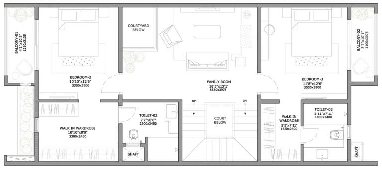 4 BHK (2460) First Floor – Assetz Soul & Soil