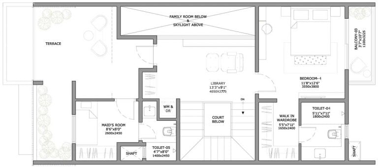 4 BHK (2460) Second Floor – Assetz Soul & Soil