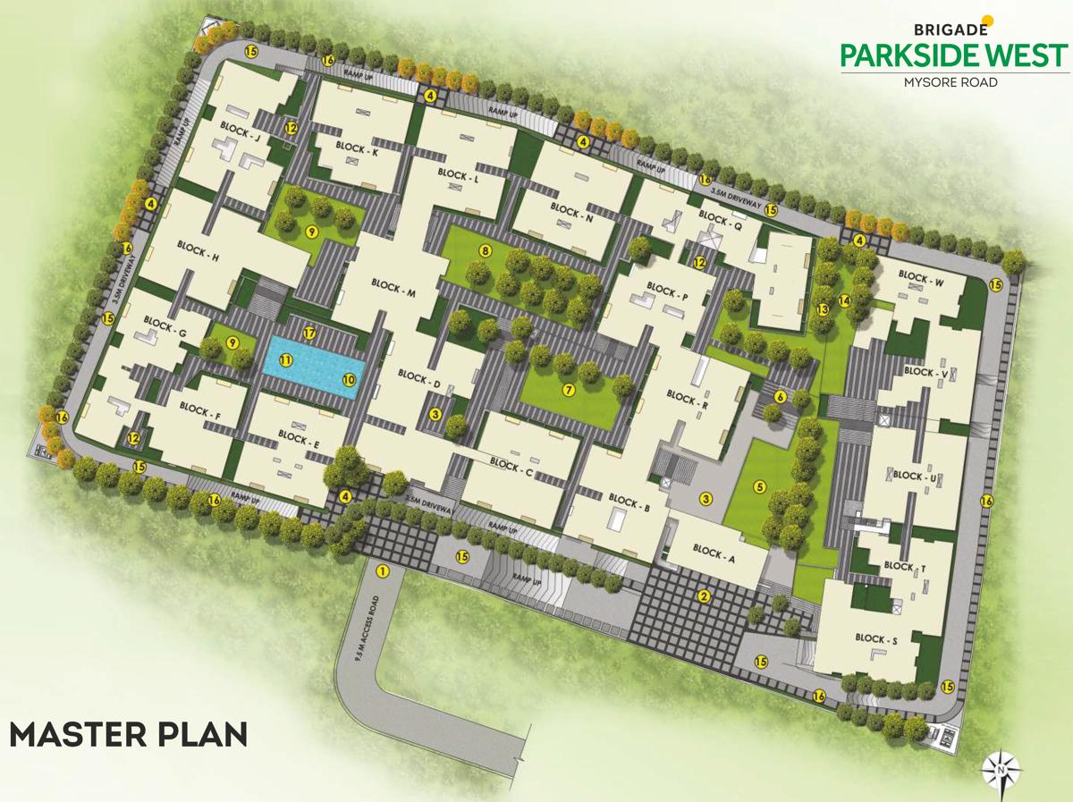 Master Plan – Brigade Parkside West Mysore Road