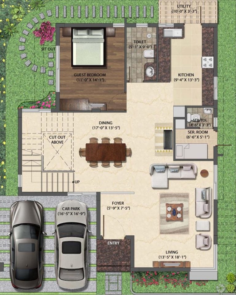 Primrose 40×50 GroundFloorPlan NVT Mystic Garden