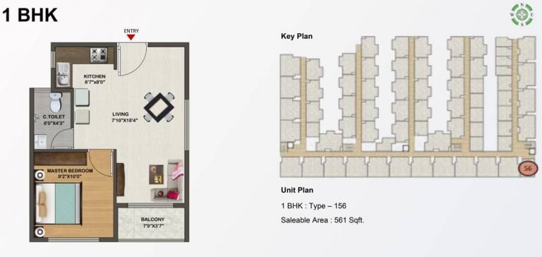 1 BHK – 561 Sowparnika Indraprastha