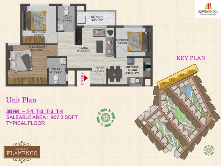3 BHK – 907 Sowparnika Flamenco