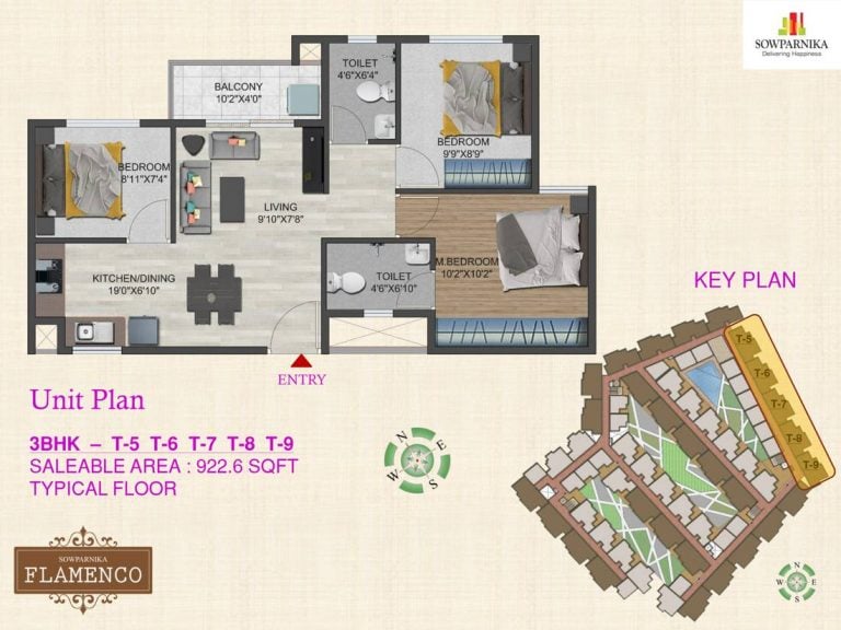 3 BHK – 922 Sowparnika Flamenco