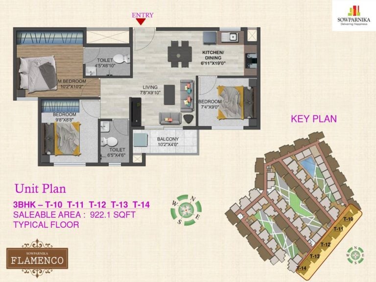 3 BHK – 922.1 Sowparnika Flamenco