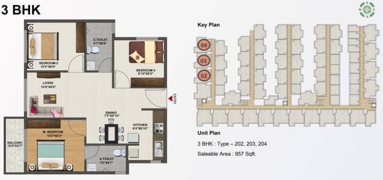 3 BHK – 957 Sowparnika Indraprastha