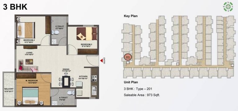 3 BHK – 973 Sowparnika Indraprastha