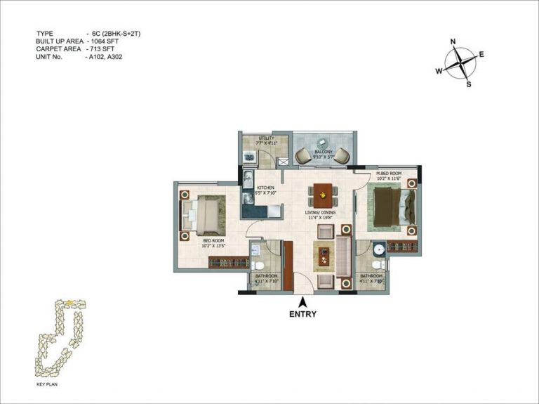 2 BHK - 1064 CasaGrand Royce