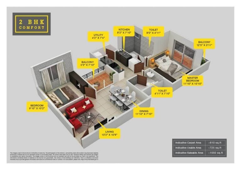 Provident ParkWoods - 2BHK-COMFORT