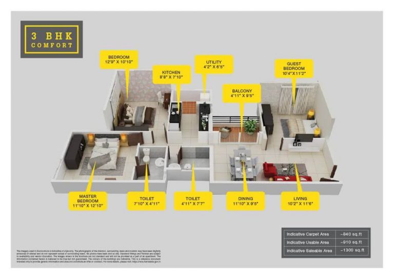 Provident ParkWoods - 3BHK-COMFORT
