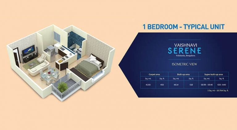1 BHK - Vaishnavi Serene