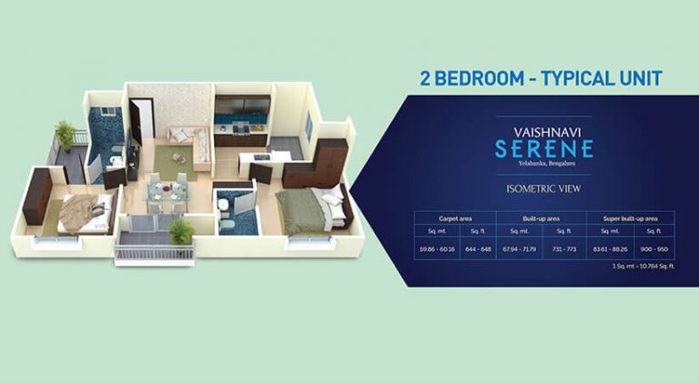 2 BHK - Vaishnavi Serene