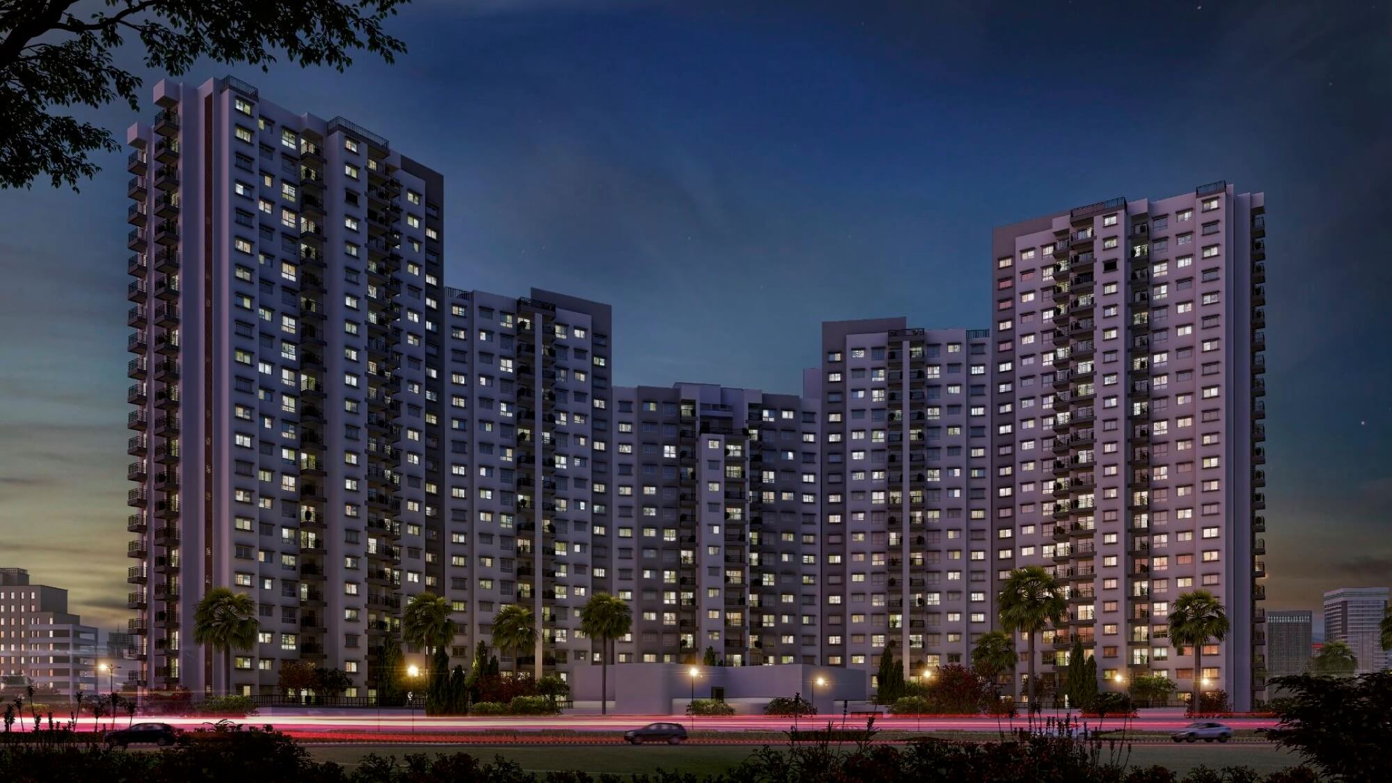 Godrej 24 Bangalore Elevation Night