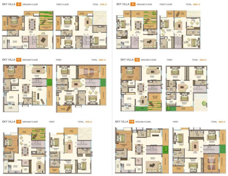 Sky Villas Floor Plans B - Vasavi GP Trends