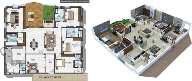 4 BHK East 2 - 3448 - NCC Urban Gardenia