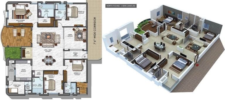 4 BHK North - 3458 - NCC Urban Gardenia