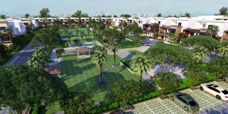 Central-Garden-And-Play-Area-Elevation - Muppa's Indraprastha