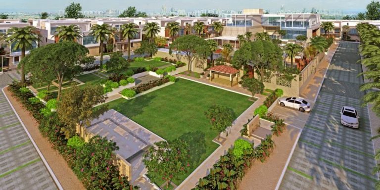 Central-Garden-With-Club-Elevation - Muppa's Indraprastha