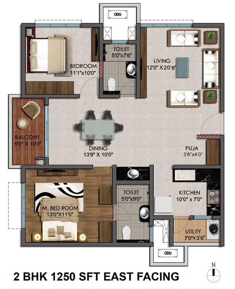 Cybercity Marina Skies 2-bhk-1250-sft