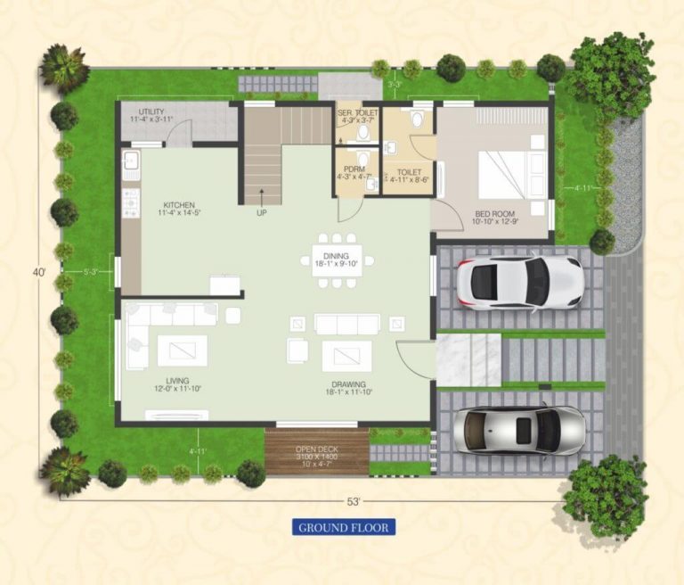 West-Facing-Villa-3470-Ground - Muppa's Indraprastha