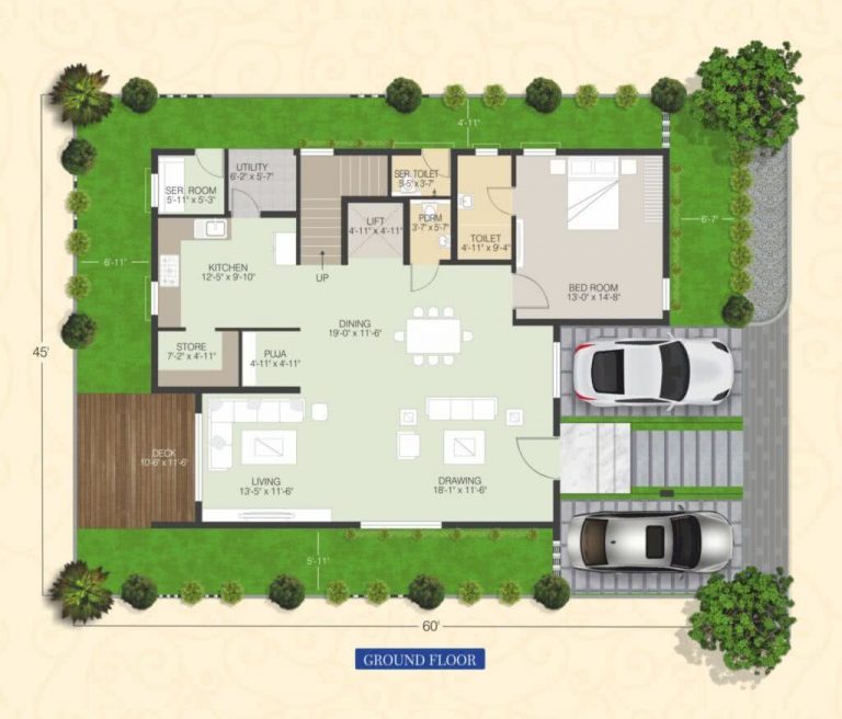 West-Facing-Villa-4045-Ground-Floor - Muppa's Indraprastha