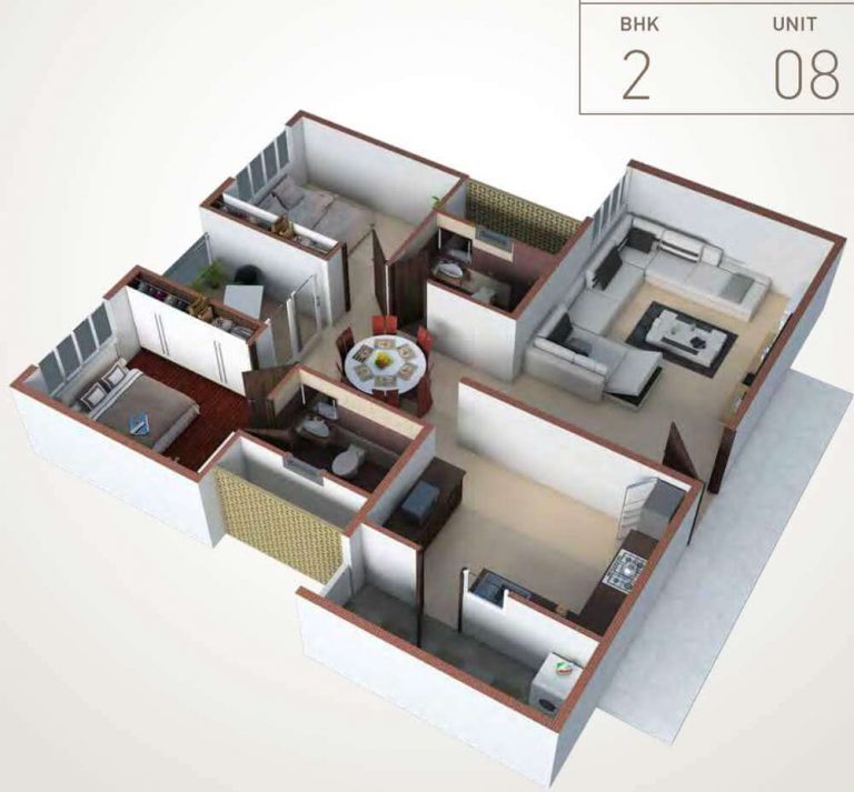 2 BHK 3D - 1487 - Pacifica HillCrest