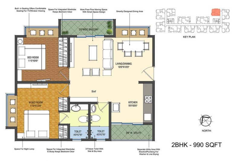 2 BHK A - 990-Patel-Smondo