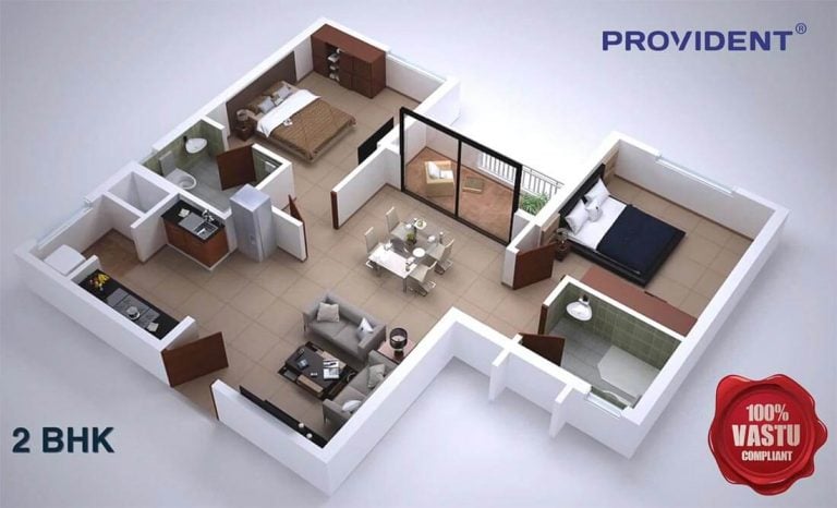 2 BHK - The Pearl At Provident Kenworth