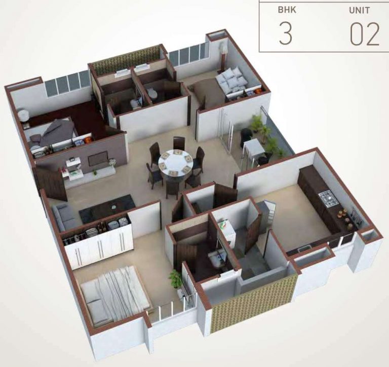 3 BHK 3D - 2000 - Pacifica HillCrest