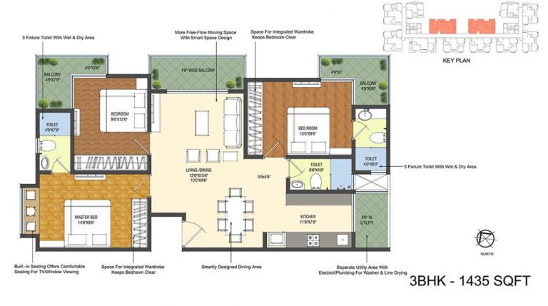3 BHK A - 1435-Patel-Smondo