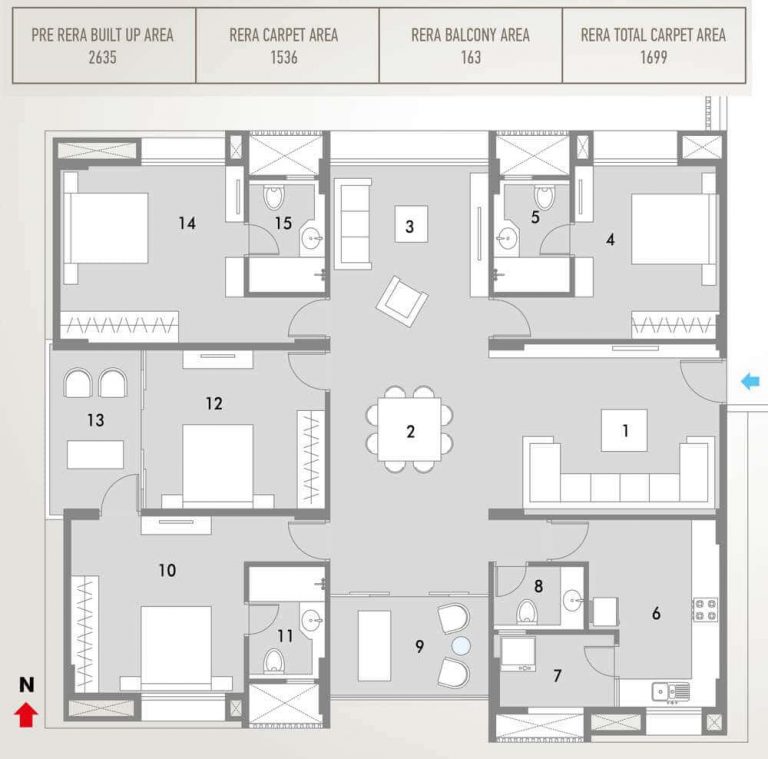 4 BHK - 2635 - Pacifica HillCrest