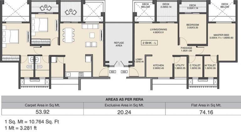 2 BHK Large North B - 798 - Godrej 24 Pune Hinjawadi