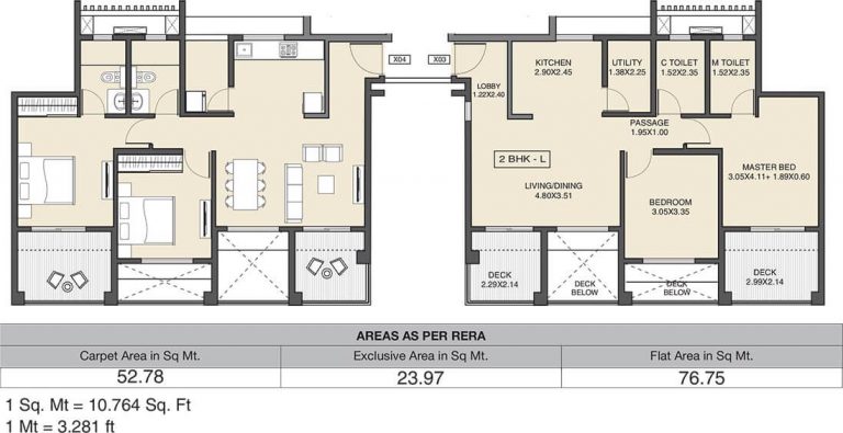 2 BHK Large South - 826 - Godrej 24 Pune Hinjawadi