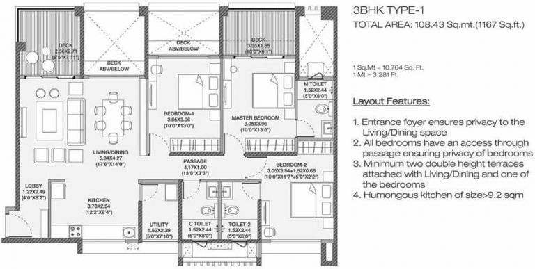 3 BHK 1 - 1167 - Godrej Elements Hinjawadi
