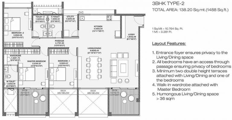 3 BHK 2 - 1488 - Godrej Elements Hinjawadi