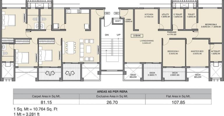 3 BHK North B - 1160 - Godrej 24 Pune Hinjawadi