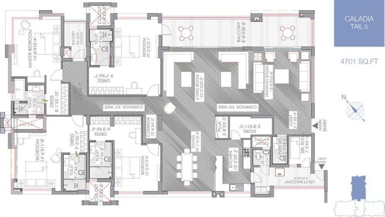 4 BHK - 4701 - Koncept The Botanika