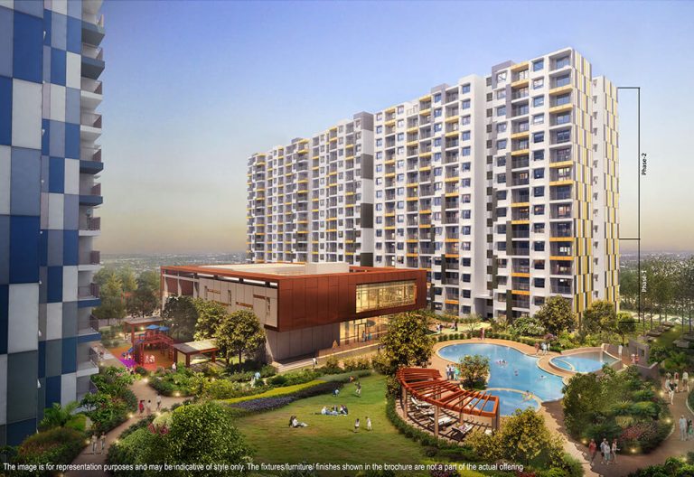 Main Elevation - Adarsh Palm Retreat Lake Front